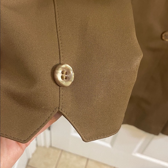 Vintage Forecaster of Boston Brown Trench Driving Coat Womens Size 6 Petite - Picture 5 of 9